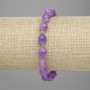 Bransoletka z ametystu fasetowanymi ziarenkami, średnica 10×8 mm ±, koraliki 3 mm ±, długość 18 cm ±, na elastycznej bazie