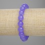 Bransoletka z lawendowego ametystu, gładkie kuleczki o średnicy 10 mm ±, długość 18 cm ±, na elastycznej gumce