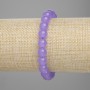 Bransoletka z lawendowego ametystu, gładka kulka, średnica 8 mm, długość 18 cm, elastyczna