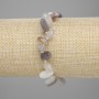Bransoletka z agatu Botswany, fasetowana, motyl, średnica 8-15×6-7, 5 mm± koraliki, 3 mm±, długość 18 cm±, na elastycznej gumce