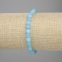 Bransoletka z fasetowanego akwamarynu, kulka o średnicy 6 mm ±, długość 18 cm ±, elastyczna