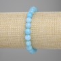 Bransoletka z akwamaryną – fasetowane kuleczki, średnica 8 mm, długość 18 cm, elastyczna