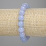 Bransoletka z akwamarynu, gładkie kuleczki, średnica 10 mm +-, długość 18 cm +-, elastyczna