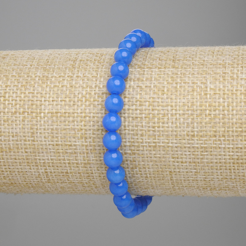 Bransoletka z apatytu, gładkie kuleczki, średnica 6 mm, długość 18 cm, elastyczna