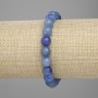 Bransoletka z niebieskiego awenturynu, gładkie kuleczki, średnica 8,5 mm ±, długość 18 cm ±, elastyczna