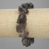 Bransoletka z topazu dymnego, nieobrobione kamienie, średnica 14–20×10–20 mm, długość 18 cm, elastyczna