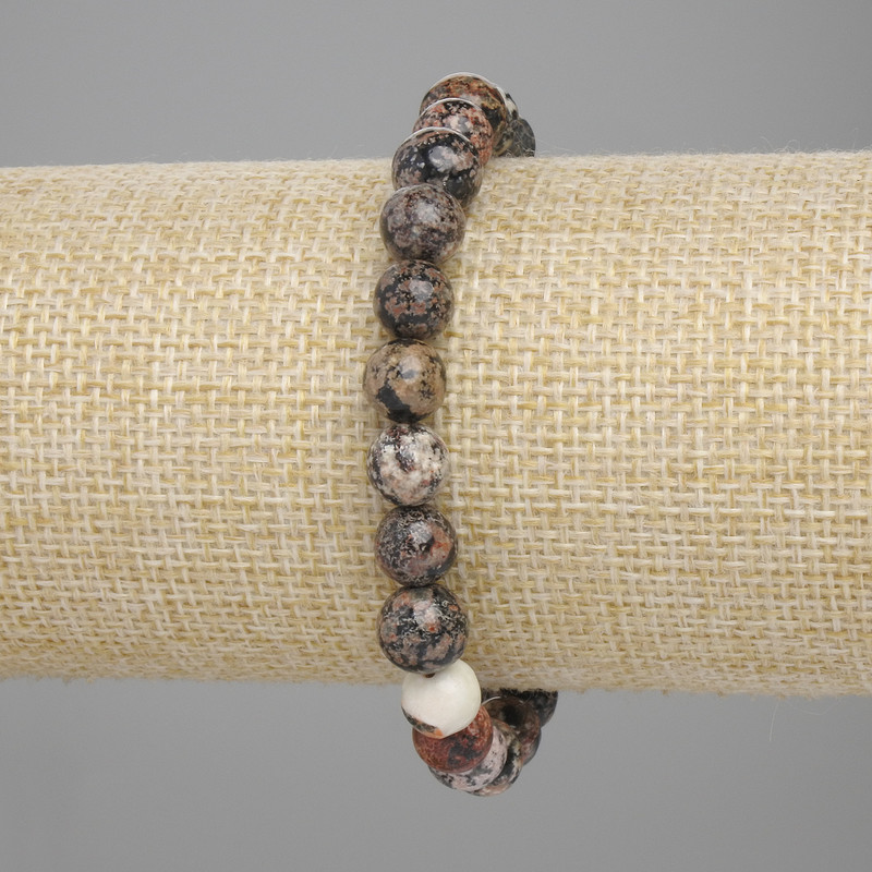 Bransoletka z obsydianu – gładkie kuleczki o średnicy 8 mm, długość 18 cm ±, na elastycznej gumce