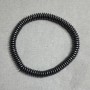 Bransoletka z hematitu w kształcie rondeli 6×1 mm, długość 18 cm ±, na elastycznej gumce