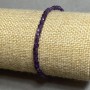 Bransoletka z ametystu fasetowanego – monetki 3,5 mm, długość 18 cm, elastyczna