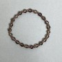 Bransoletka z rauhtopazem – fasetowana kulka, średnica 6 mm + czeski kryształ fasetowany rondel 3×3 mm +-, długość 18 cm, stretch