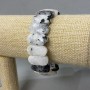 Bransoletka z adularu, fasetowane ogniwo, wymiary około 20×10 mm, długość 18 cm, elastyczna