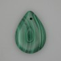 Wisiorek z malachitu w kształcie kropli 25×18 mm+
