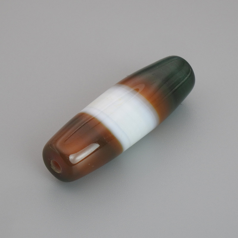 Cena za 1 szt. koralik-wstawka z naturalnego agatu 30-32×7,5-10 mm ± (asortyment rozmiarów)