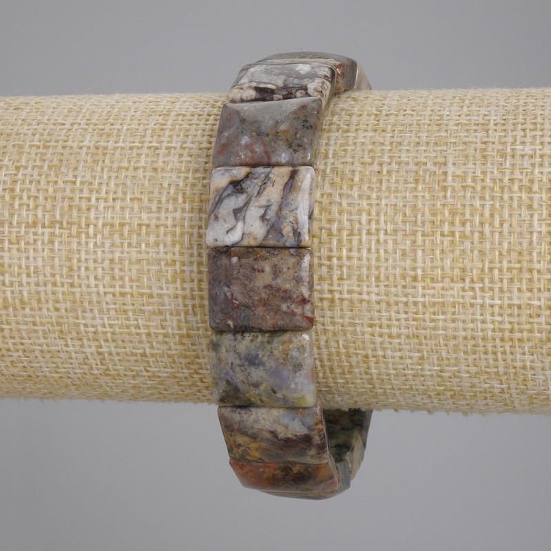 Bransoletka z pietersytu, prostokątne ogniwo, średnica 16×12 mm, długość 18 cm, elastyczna