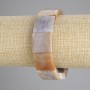 Bransoletka ze skamieniałego koralu, kwadratowa, o wymiarach 18×18 mm, długość 18 cm, elastyczna