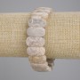 Bransoletka z skamieniałego koralu, fasetowane ogniwo, średnica 20×10 mm, długość 18 cm, elastyczna