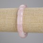 Bransoletka z różowego kwarcu, gładkie ogniwo, średnica 17×10 mm ±, długość 18 cm ±, elastyczna