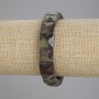 Bransoletka z jaspisu Krwi Smoka, fasetowany kwadrat, średnica 12×12 mm, długość 18 cm, elastyczna