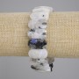 Bransoletka z adularu, fasetowane ogniwo, średnica 20×10 mm, długość 18 cm, na elastycznej bazie