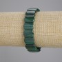 Bransoleta z malachitu — gładkie ogniwo, średnica 14×10 mm, długość 18 cm, elastyczna
