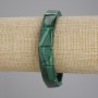 Bransoletka z malachitu, gładkie ogniwa, średnica 16×12 mm, długość 18 cm, na elastycznej nici