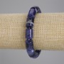 Bransoletka z sodalitu, cylindryczne koraliki o średnicy 14×10 mm, długość ok. 18 cm, elastyczna