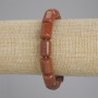 Bransoletka z awenturynem, złoty piasek, cylindryczne koraliki, średnica 14×10 mm, długość 18 cm, elastyczna