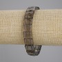 Bransoletka z topazu dymnego, fasetowane ogniwo, średnica 12,5×9,5 mm, długość 18 cm, elastyczna