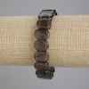 Bransoletka z topazu dymnego, gładkie ogniwa, średnica 14×10 mm, 5 mm +/-; długość 18 cm +/-; na elastycznej bazie