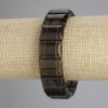 Bransoletka z topazu dymnego, gładkie ogniwo, średnica 18x13 mm ±, długość 18 cm ±, elastyczna