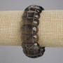 Bransoletka z topazem dymnym, fasetowane ogniwa, średnica 25×11 mm, długość 18 cm, elastyczna