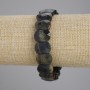 Bransoletka z tygrysiego oka i sokolego oka, fasetowane ogniwo, średnica około 15×11 mm, długość około 18 cm, na elastycznej gumce