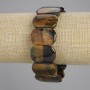 Bransoletka z Tygrysiego Oka i Sokolego Oka, gładkie ogniwo, średnica 24×16 mm, długość 18 cm, elastyczna