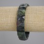 Bransoletka z agatu mechowego, fasetowane ogniwo, średnica 15×11 mm, długość 18 cm, elastyczna