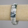 Bransoletka z agatu mechowego, fasetowane ogniwo, średnica 15×13–14 mm, długość 18 cm, elastyczna