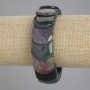 Bransoletka z agatu mechowego, zaokrąglone ogniwo, średnica 20×20 mm, długość 18 cm, elastyczna