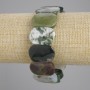 Bransoletka z agatu leśnego – ogniwo 24×16 mm, długość 18 cm, elastyczna