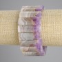 Bransoletka z naturalnego ametystu, gładkie ogniwa, średnica 32×10 mm, długość ok. 18 cm, elastyczna