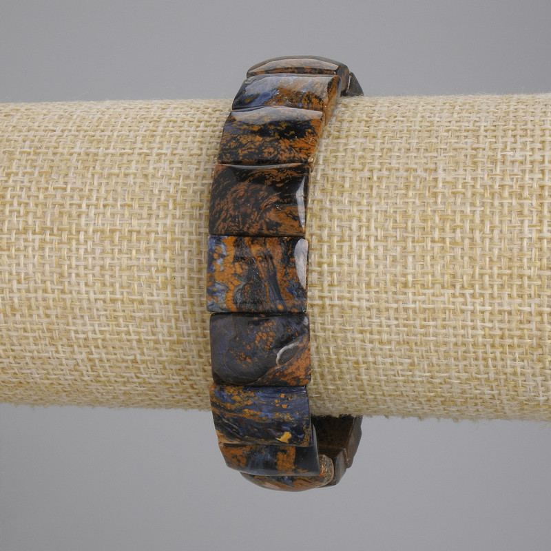 Bransoletka z naturalnego pietersytu, gładkie ogniwo, średnica 15×11 mm ±, długość 18 cm ±, elastyczna