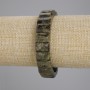 Bransoletka z naturalnym granatem groszulowym, ogniwo o średnicy 13×9 mm, długość 18 cm, elastyczna