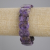 Bransoletka z naturalnym czaroitem, gładkie ogniwo, średnica 18×13 mm ±, długość 18 cm ±, na elastycznej gumce
