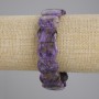 Bransoletka z naturalnym czaroitem, gładkie ogniwo, średnica 18×13 mm ±, długość 18 cm ±, na elastycznej gumce