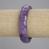 Bransoletka z naturalnego kamienia charoitu, ogniwka, o wymiarach 23×13 mm, 5 mm ±, długość 18 cm ±, elastyczna