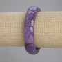 Bransoletka z naturalnego kamienia charoitu, ogniwka, o wymiarach 23×13 mm, 5 mm ±, długość 18 cm ±, elastyczna