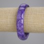 Bransoletka z naturalnego charoitu, ogniwo 24×13 mm, grubość 5 mm +/-; długość 18 cm +/- na elastycznej gumce