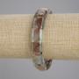 Bransoletka z naturalnego kamienia – agat mechowy, ogniwo o średnicy 15×12 mm, długość 18 cm, elastyczna