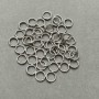 Furnitura jubilerska: pierścień sprężynowy, średnica 6 mm, srebrny metal, opakowanie 20 g