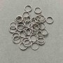 Akcesoria jubilerskie - pierścień łączący sprężynowy, średnica 7 mm, srebrzysty metal, opakowanie 1 kg