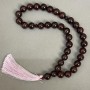 Różańce z granatu, gładkie kulki, średnica około 10 mm, 33 koraliki