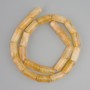Koraliki cytrynowe cylindryczne, średnica 17–18×8 mm, długość 40 cm, na żyłce